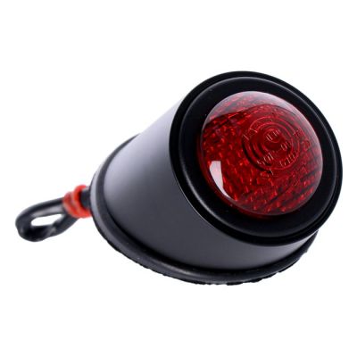 943804 - MCS Old School LED taillight, Type 1. Black. Red lens
