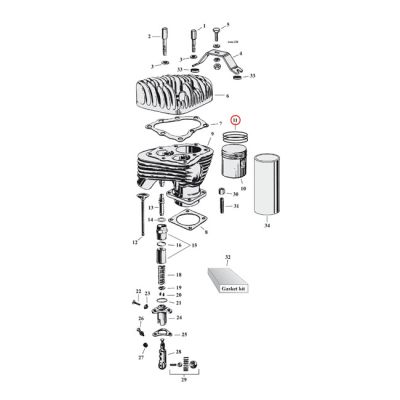 946144 - Hastings, 2.745" bore piston ring set. STD