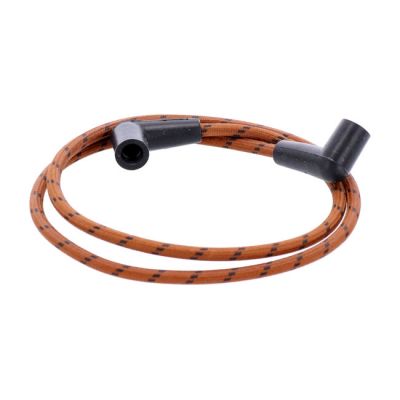 946506 - MCS Universal 40" spark plug wire set. Cotton cloth, Brown/Black