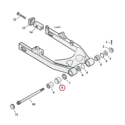 947084 - MCS BUSHING, SWINGARM