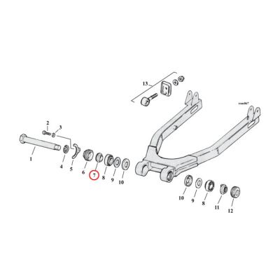 947095 - MCS SPACER, SWINGARM BEARING. OUTER