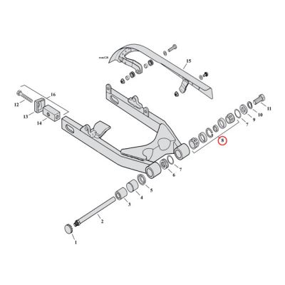 947096 - MCS Bearing assembly, swingarm