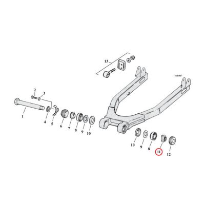 951274 - MCS NUT, PIVOT SHAFT SWINGARM