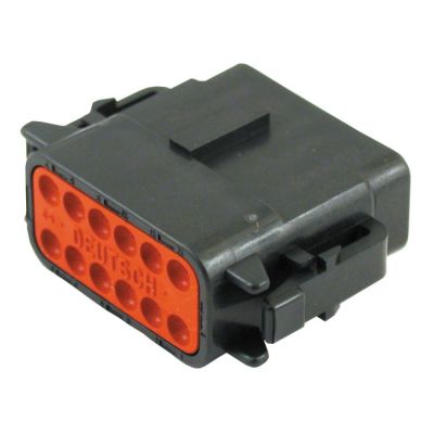 951420 - NAMZ, Deutsch DTM connector. Black, plug, 12-pins