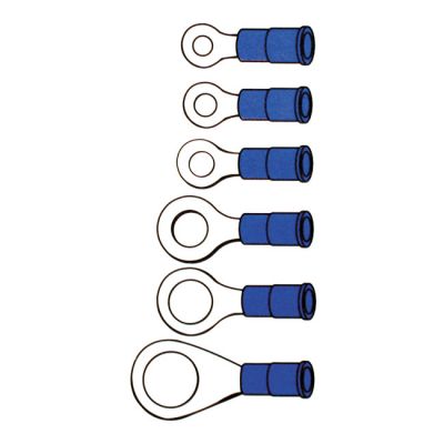 951605 - SMP Connectors, ring terminal PVC, crimp. Blue 3.5mm