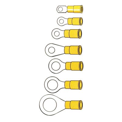 951611 - SMP Connectors, ring terminal PVC, crimp. Yellow 3.5mm