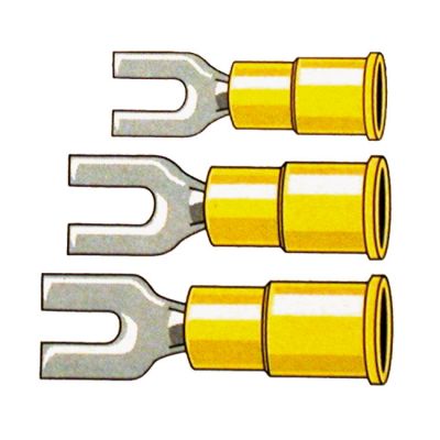 951621 - SMP Connectors, spade terminal PVC, crimp. Yellow 3.5mm