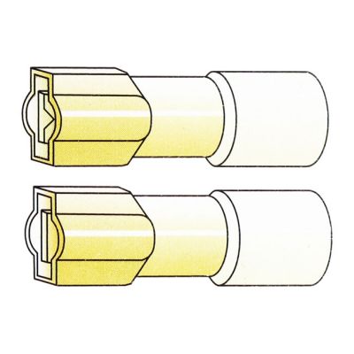 951781 - SMP Connectors, Slide-On terminal, crimp/shrink. Yellow, 1/4"