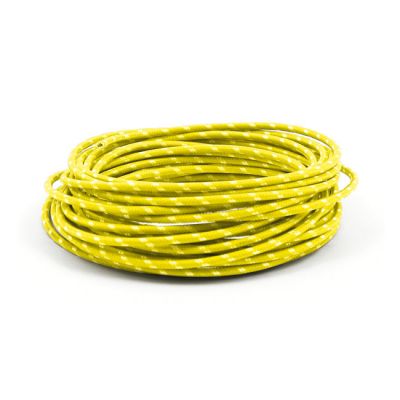 951804 - MCS Classic cloth covered wiring, 25ft. roll. Yellow/White