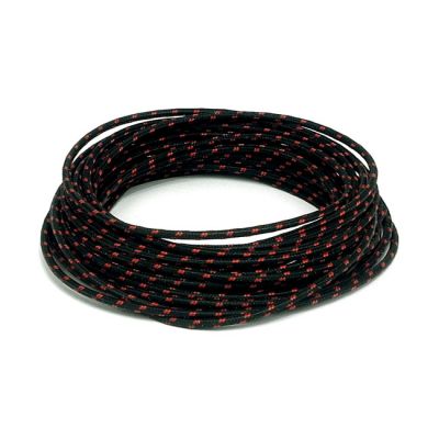 951831 - MCS Classic cloth covered wiring, 25ft. roll. Black/Red