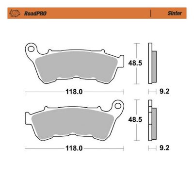 951834 - Moto-Master RoadPro front brake pads. Sintered