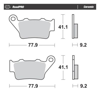 951856 - Moto-Master RoadPro rear brake pads. Ceramic