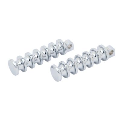 953804 - Covingtons, Finned foot pegs. Chrome