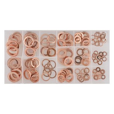 954085 - Sonic, Copper sealing rings assortment box. 150-piece set