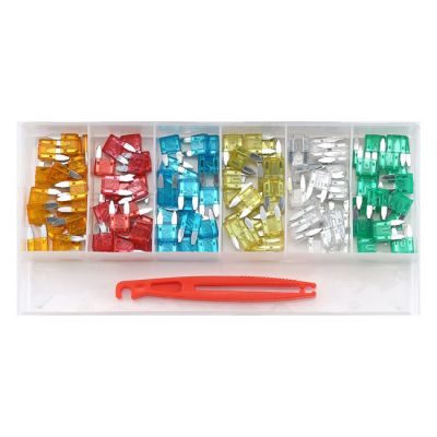 954087 - Sonic, mini fuses assortment box, with puller. 121-piece