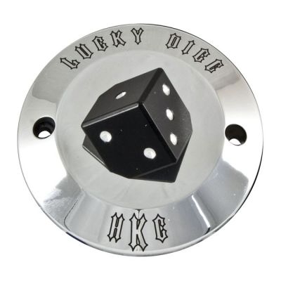 954248 - HKC point cover 2-hole. Lucky Dice, polished