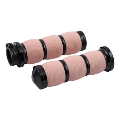 955962 - AVON GRIPS Avon air cushioned grips, black anodized/pink