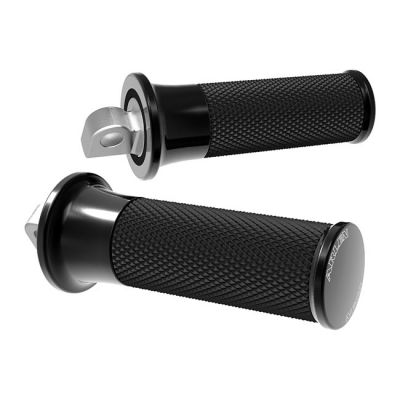 958985 - Arlen Ness, Fusion foot pegs. Smooth. Black