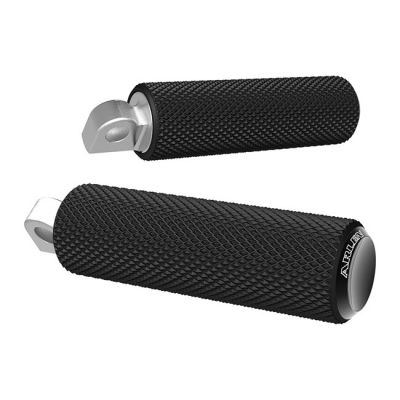 958989 - Arlen Ness,  Fusion foot pegs, Knurled. Black end caps