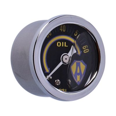 959873 - Arlen Ness, 1-1/2" oil pressure gauge. Yellow