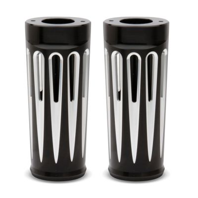 960959 - Arlen Ness, Deep Cut fork boots +2". Black contrast machined