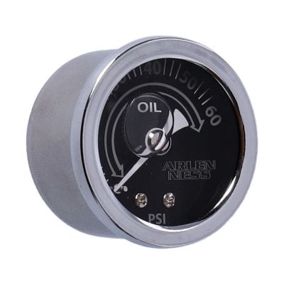 961296 - Arlen Ness, 1-1/2" oil pressure gauge. Grey