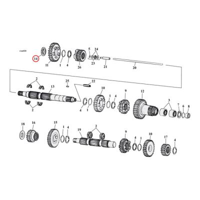 961389 - JIMS, spacer mainshaft transmission