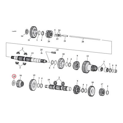 961390 - JIMS SPACER, COUNTERSHAFT