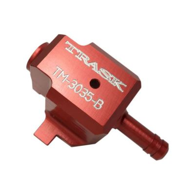 963445 - Trask, billet fuel pressure regulator housing. Red