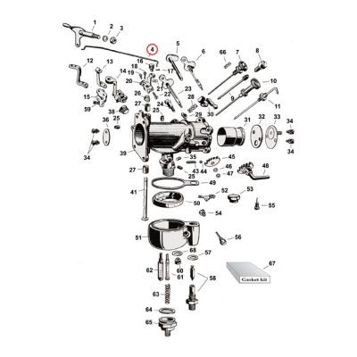 970248 - Samwel Air intake lever & rod kit