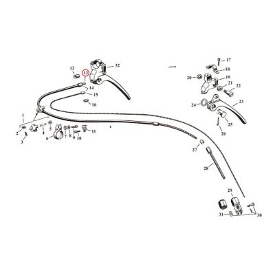970418 - Samwel OUTER BRAKE CABLE, FRONT
