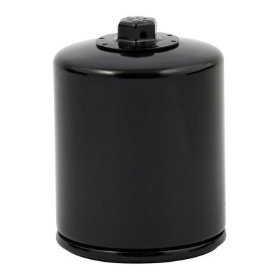 970801 - K&N, spin-on oil filter with top nut. Black