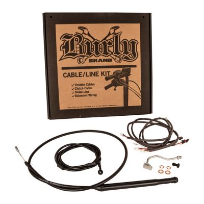 975052 - Burly, Apehanger Cable/Line Kit 16". Black