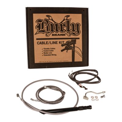 975060 - Burly, Bagger bar Cable/Line Kit 15". Stainless Steel