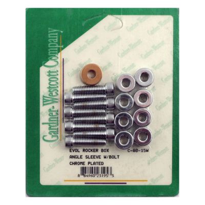 977172 - GARDNER-WESTCOTT GW, rocker box top bolt kit. Allen, chrome