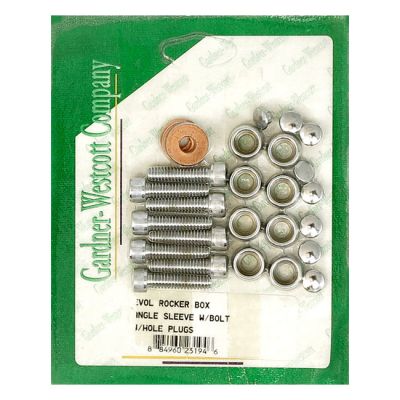 978029 - GARDNER-WESTCOTT GW, rocker box top bolt kit. Allen, polished chrome