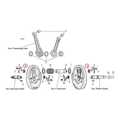 978253 - JIMS crankpin nut. 54-E81 XL