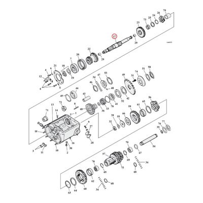 978503 - Andrews, 4-speed transmission mainshaft