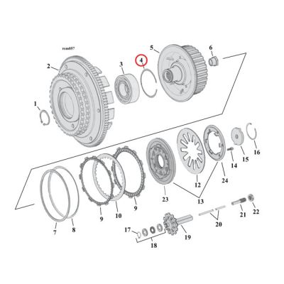 979012 - MCS Retaining ring, clutch bearing