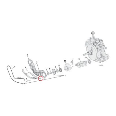 981189 - MCS Chain guide kit, engine balancers Softail