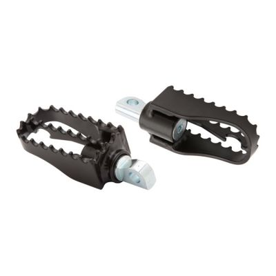 985868 - Burly, Mini MX style foot pegs. Black