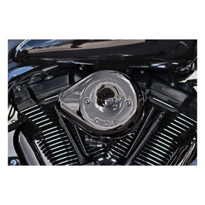 986074 - S&S, Stealth Teardrop air cleaner kit. Lava Chrome