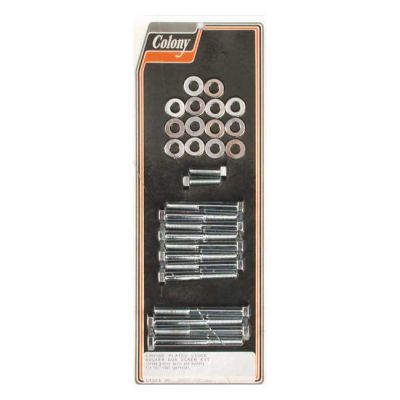989164 - Colony, Sportster rocker box bolt kit. Hex, chrome