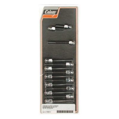 989168 - Colony, Sportster rocker box bolt kit. Acorn, chrome