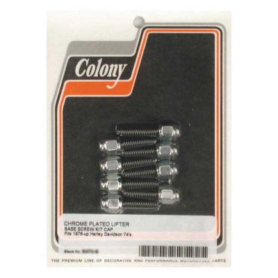 989172 - Colony, tappet block mount kit. Cap style, chrome