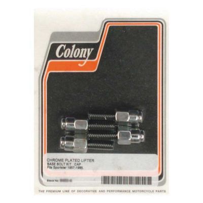 989174 - Colony, tappet block mount kit. Cap style, chrome