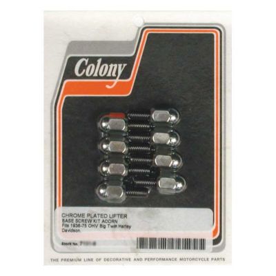 989175 - Colony, tappet block mount kit. Acorn, chrome