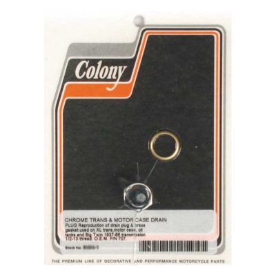 989288 - Colony, timing and oil drain plug. 1/2-13. Hex head