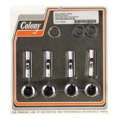 989324 - Colony, 36-39 upper pushrod cover kit. Chrome