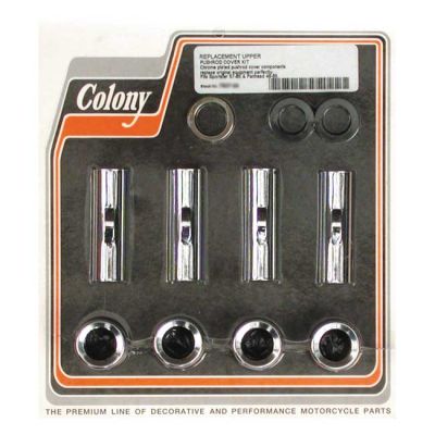 989327 - Colony, 48-65 & 57-85  upper pushrod cover kit. Chrome